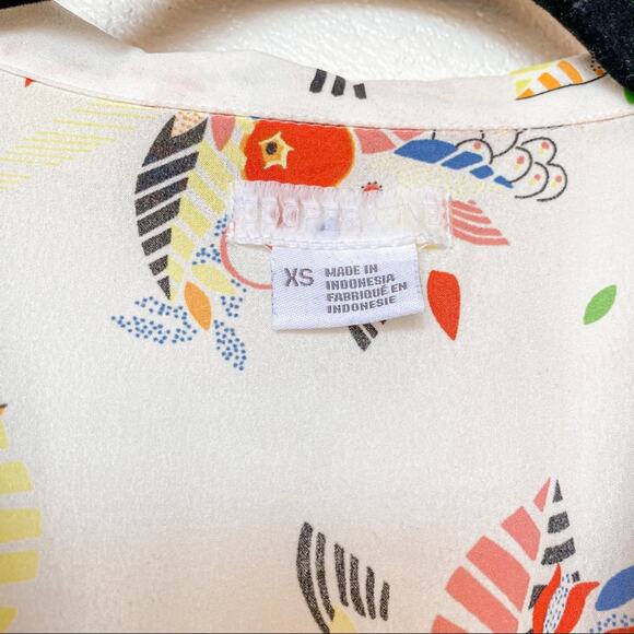 Urban Outfitters Cooperative Floral Pineapple Tie Waist Dress Size XS - Picture 4 of 11